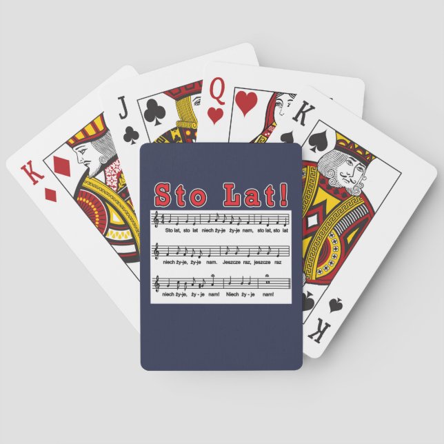 Sto Lat! Song Playing Cards (Back)