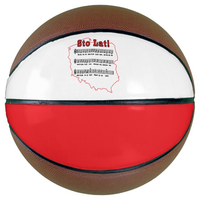 Sto Lat! Song Polish Map Basketball (Front)