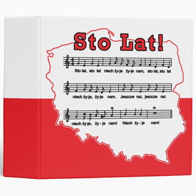 Sto Lat! Song Polish Map Binder (Front/Spine)