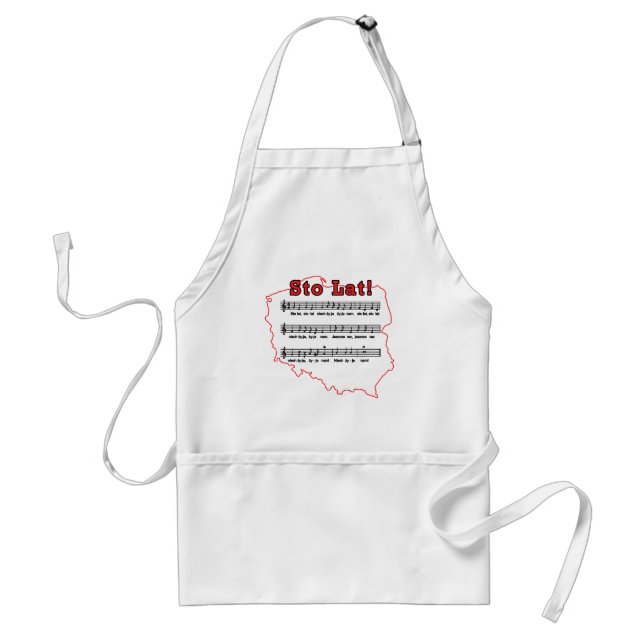 Sto Lat! Song Polish Map Standard Apron (Front)