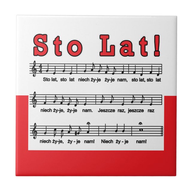 Sto Lat! Song Tile (Front)