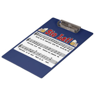 Sto Lat! Song With Beer Mugs Clipboard