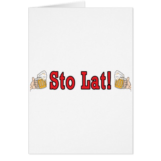 Sto Lat! With Beer Mugs (Front)