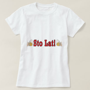 Sto Lat! With Beer Mugs T-Shirt