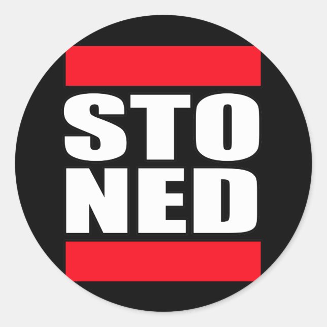 STO NED CLASSIC ROUND STICKER (Front)