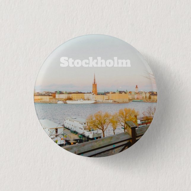 Stocholm, Sweden souvenir 1 Inch Round Button (Front)