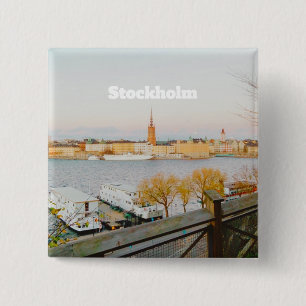 Stocholm, Sweden souvenir 2 Inch Square Button