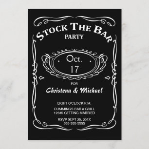Stock à l'ancienne Invitation Bar Shower