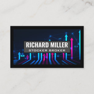 Stock Broker Arrows Up Finance Business Card