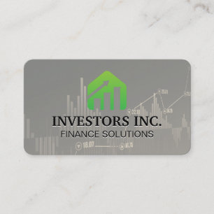 Stock Broker Financial Graph Data Analyst Business Card