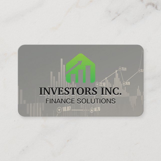 Stock Broker | Financial Graph | Data Analyst Business Card (Front)