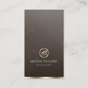 Stock Broker Gold Stock Chart Icon Business Card
