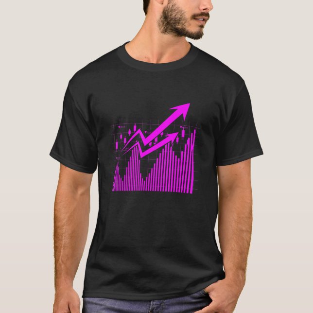 Stock Broker Hobby Trader Chart Analyst T-Shirt (Front)