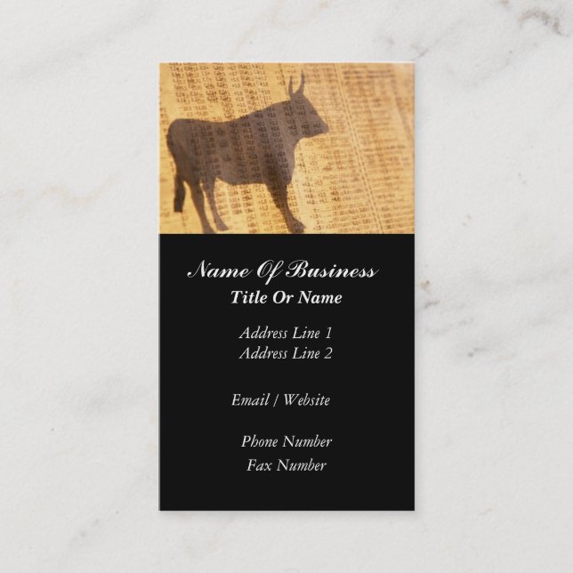 Stock Brokers Business Card (Front)