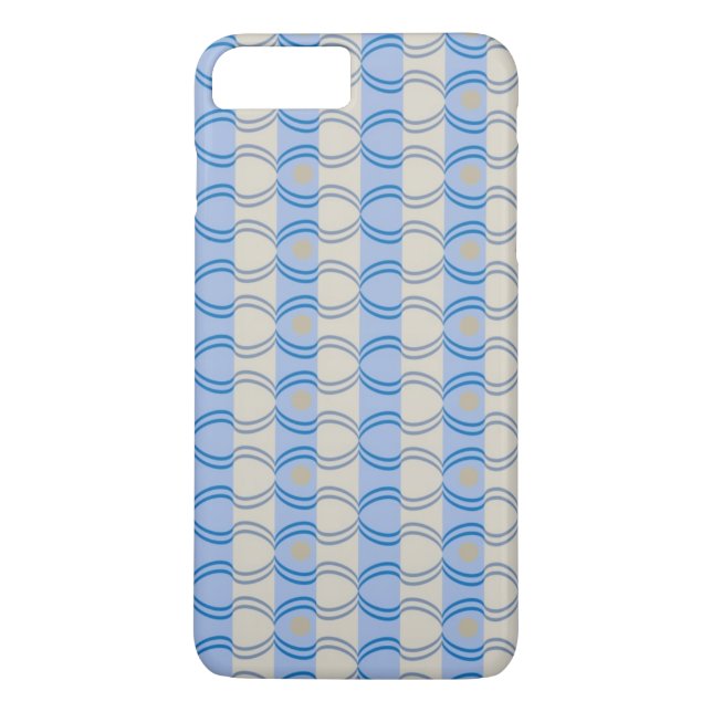 Stock Candystripe Blue Tan Case-Mate iPhone Case (Back)
