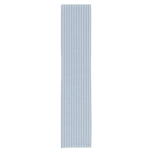 Stock Candystripe Blue Tan Short Table Runner