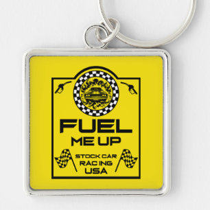 Stock Car Racing Gift Keychain