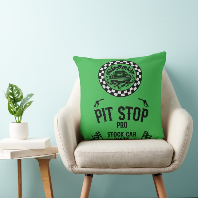 Stock Car Racing Gift Throw Pillow (Chair)