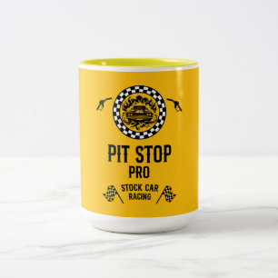 Stock Car Racing Gift Two-Tone Coffee Mug