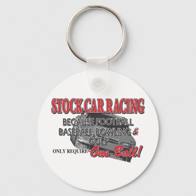 Stock Car Racing Keychain (Front)