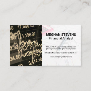 Stock Chart Financial Reports Appointment Card