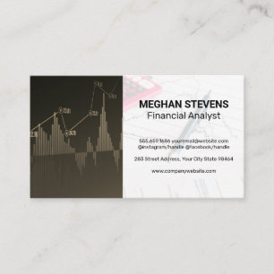 Stock Chart Financial Reports Appointment Card