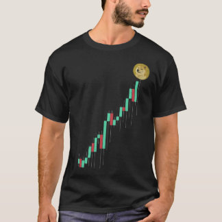 Stock Chart To The Moon Dogecoin DOGE Coin Crypto T-Shirt
