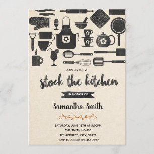 Stock de la cuisine douche nuptiale Invitation