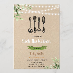 Stock de la cuisine nuptiale invitation douche