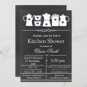 stock de tableau noir la cuisine Invitation douche