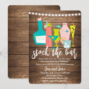 Stock du Bar Couples Coed Shower Invitation