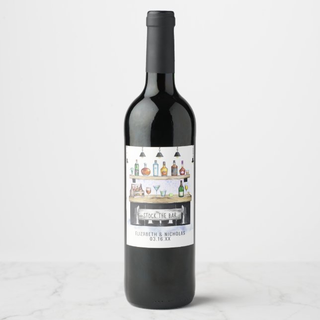 Stock du bar | Couples Étiquettes de bouteille de  (Devant)