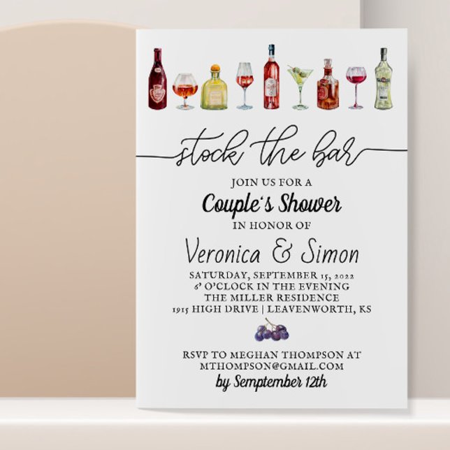 Stock du Bar Couple's Shower Invitation (Créateur téléchargé)