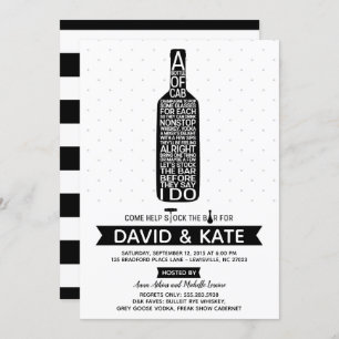 Stock du Bar Couples Shower Invitation
