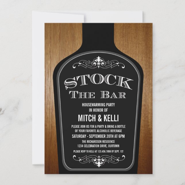 Stock du Bar HouseFête Invitations (Devant)