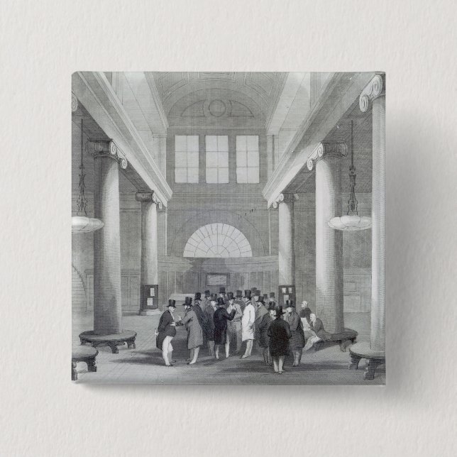 Stock Exchange 2 Inch Square Button (Front)