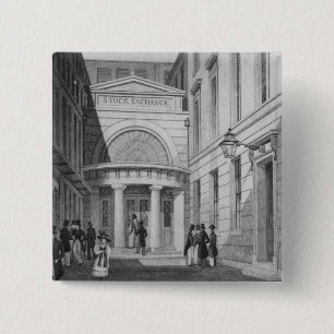 Stock Exchange, London, from 'Metropolitan 2 Inch Square Button