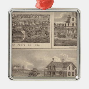 Stock farm metal ornament