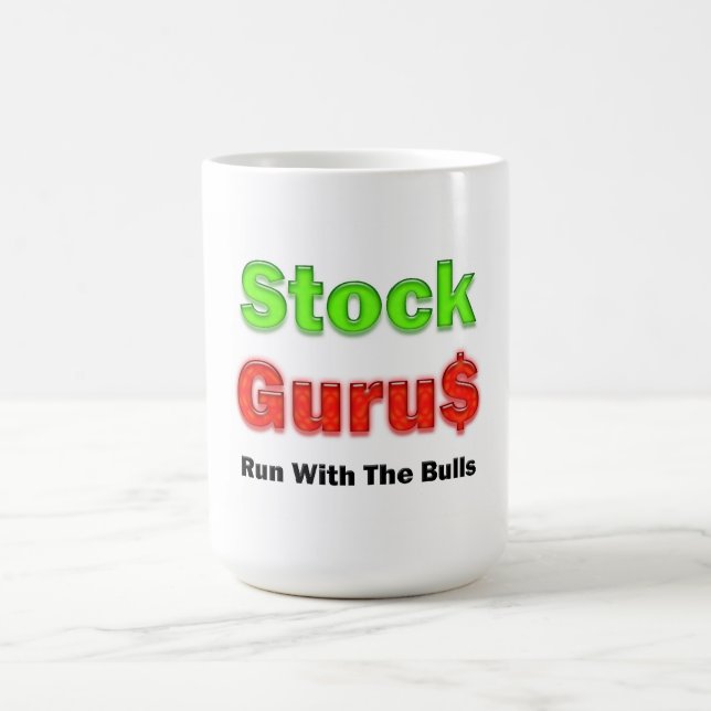 Stock Guru Red Customizable Coffee Mug (Center)