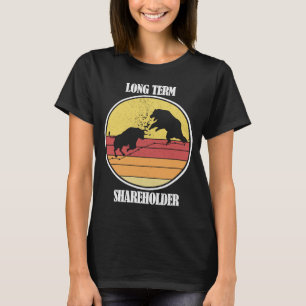 Stock Investing Bull vs Bear Long Term Shareholder T-Shirt