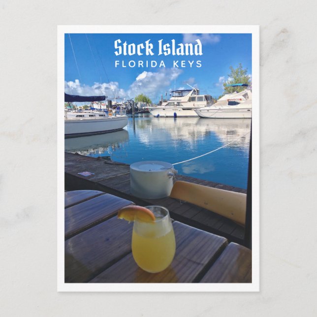 Stock Island Florida Keys Marina Photo Postcard (Front)