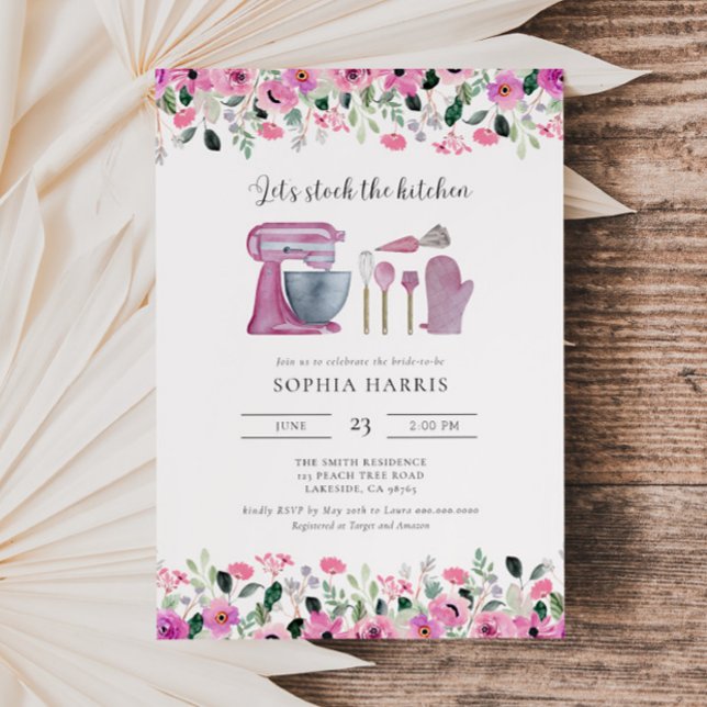 Stock La Cuisine nuptiale de douche Invitation (Créateur téléchargé)