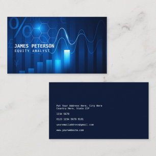 Stock Market Advisor Futuristic Graphic Chart Business Card