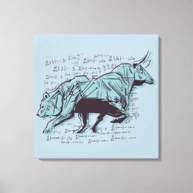 Stock Market Analysis Finance Canvas Print (Front)