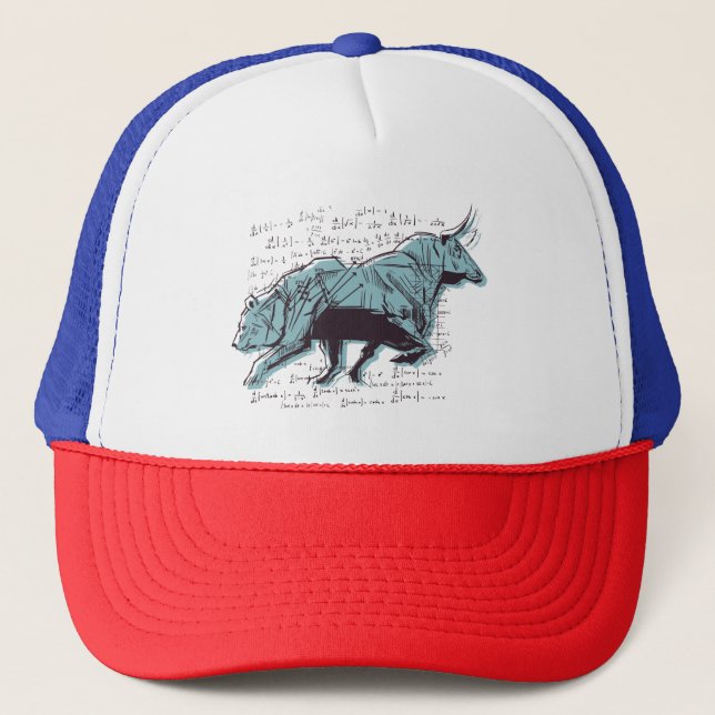 Stock Market Analysis Finance Trucker Hat (Front)