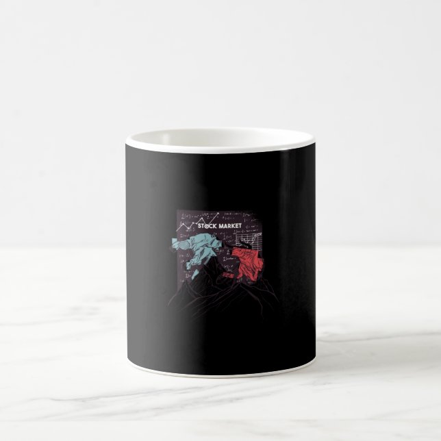 Stock Market Bear Bull Coffee Mug (Center)