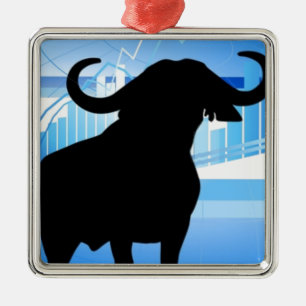 Stock Market Bull Metal Ornament