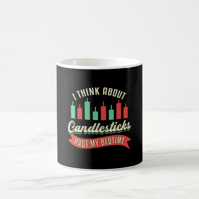Stock Market Candlesticks Past My Bedtime Trader Coffee Mug (Center)