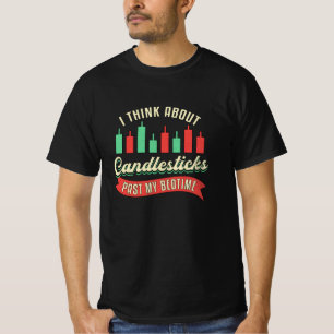 Stock Market Candlesticks Past My Bedtime Trader T-Shirt