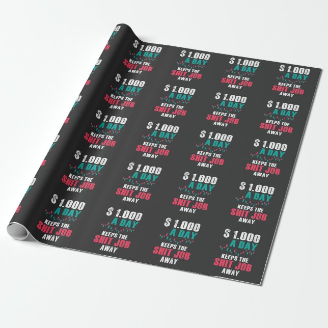 Stock Market Day Trading Trader Investor Quit Job Wrapping Paper (Unrolled)